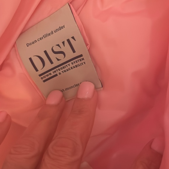 Moncler velvet down bomber pink jacket - Picture 8 of 14